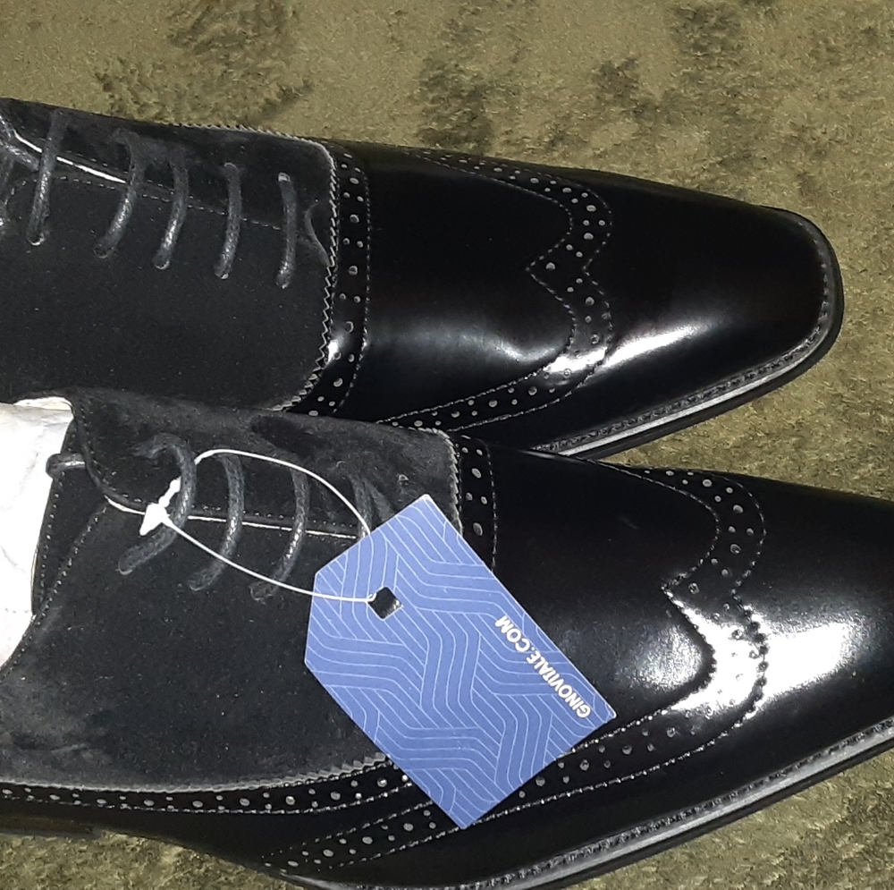 Gino Vitale NeMens Black Leather /Suede tie ups